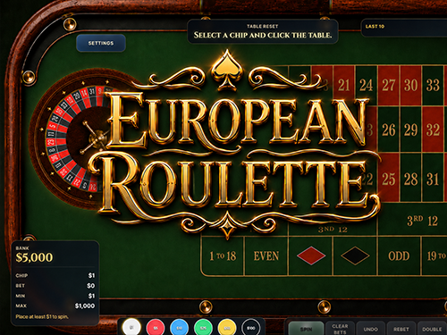 European roulette table game