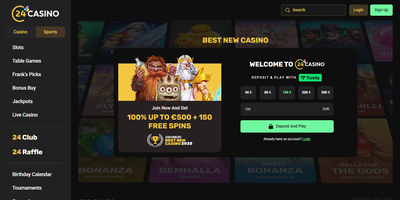 24Casino websted forhåndsvisning