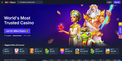 BitStarz のサイトプレビュー