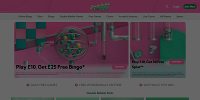 Aperçu du site Double Bubble Bingo