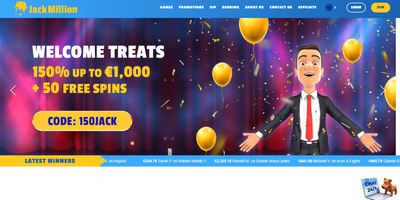 Prévia do site de JackMillion