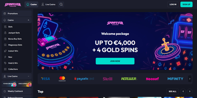 Aperçu du site Spin Fever